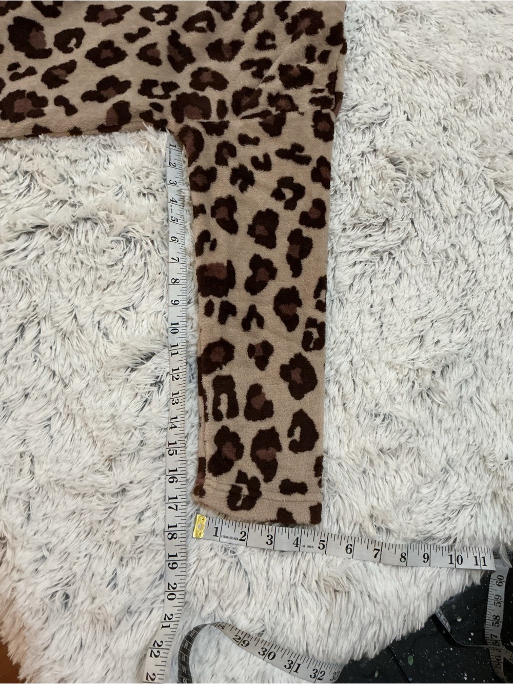 Joyspun Leopard Print Plush Fleece Pajama Lounge Set Size Small (4-6) Cozy Soft - Picture 10 of 14